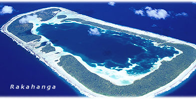 >>> Aerial photo showing Rakahanga island &copy; Air Rarotonga / E. Smith - click to enlarge