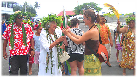 Queen&acute;s baton 2006 in Avarua / Rarotonga / Cook Islands