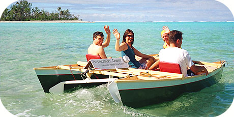 >>> the innovative Cruzicat pedal boat, manpowered but can take guests in